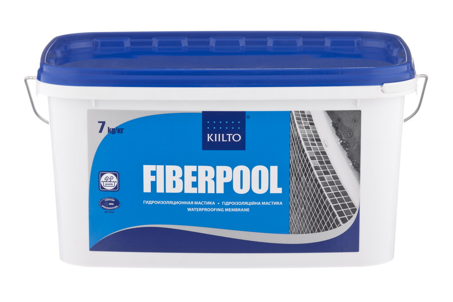 Kiilto FIBERPOOL гидроизоляция  для басейнов на каучуковой основе (латекс)14 кг.